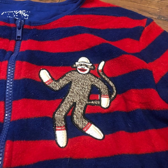 Nick & Nora sock monkey onesie pajama - Picture 5 of 6
